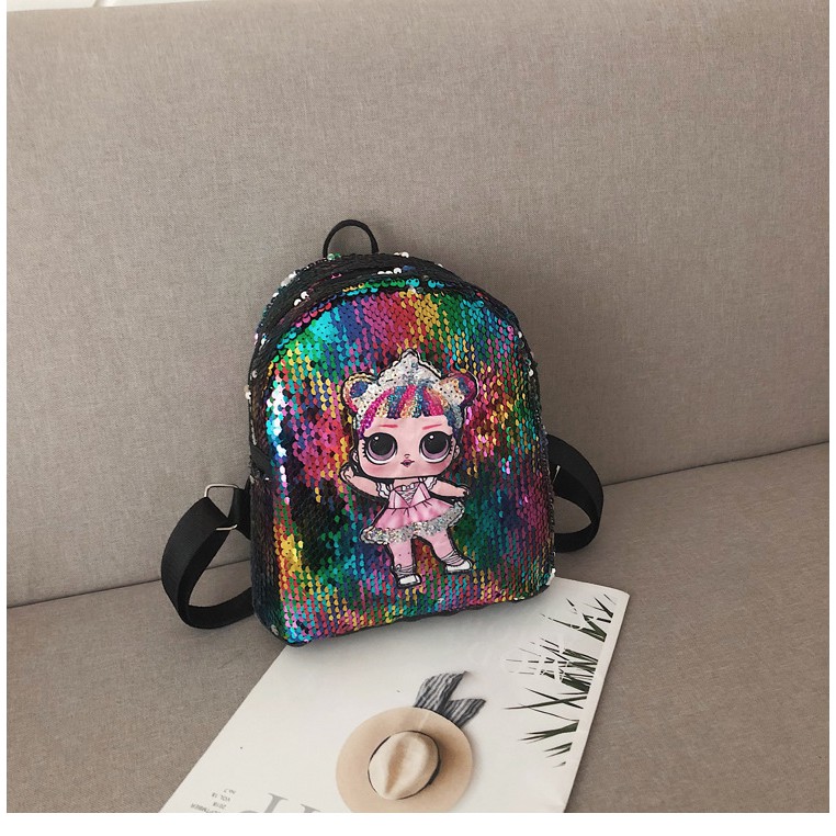 CYS Tas Ransel LOL Glitter Sequin Backpack Ransel Tas Ransel Anak T159