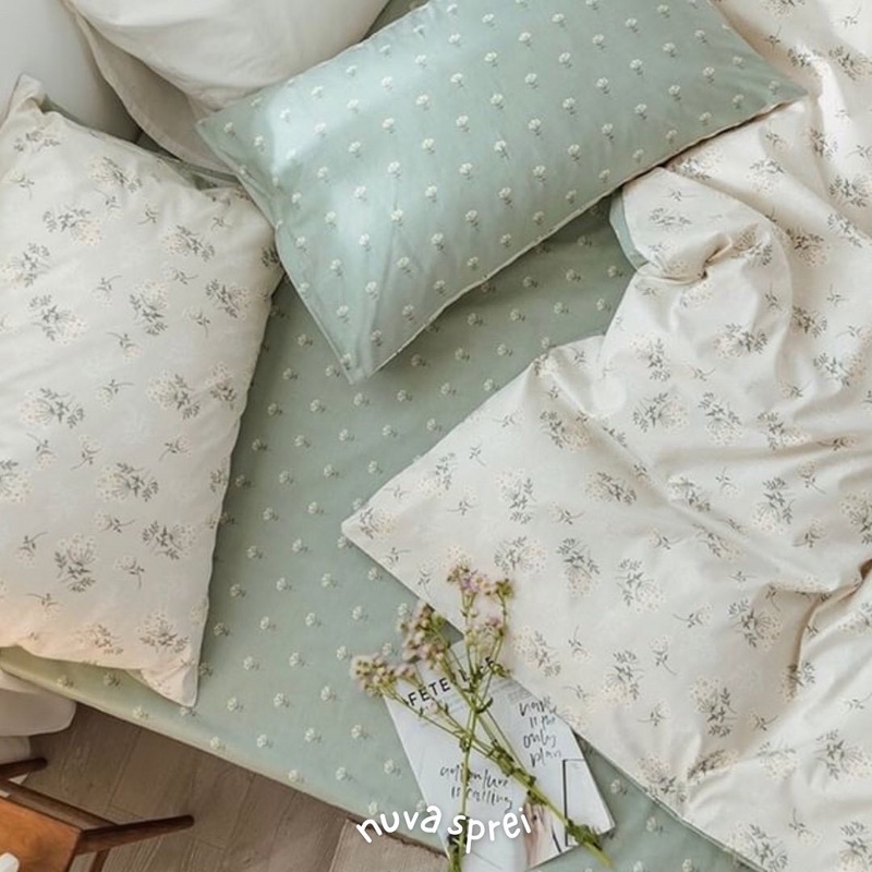 @nuvasprei - sprei floral vintage Grace | sprei antigeser bahan katun lokal premium motif bunga shab