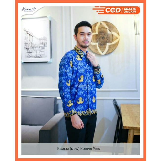 Kemeja (New) Korpri Pria by Luvena Kemeja Katun Batik Korpri