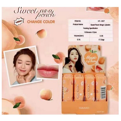 HARGA PERLUSIN / PEACH LIPBALM - Tanako Magic Lipbalm Peach Soda Sweet As Peach