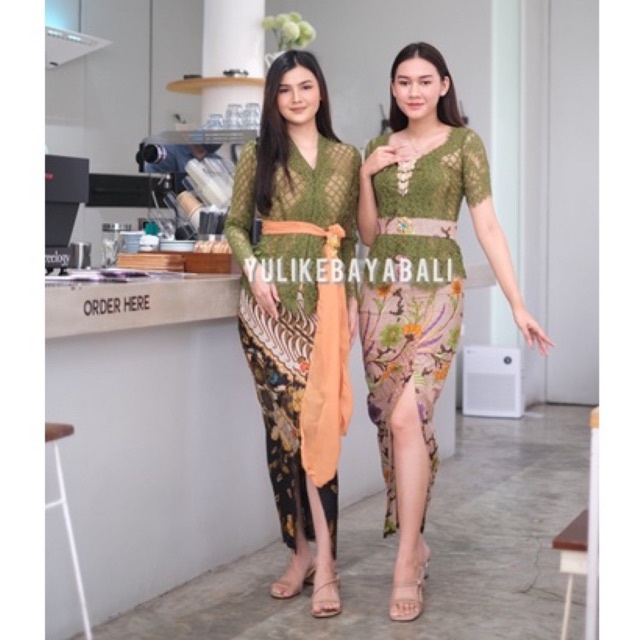 setelan Kebaya Bali Semi italy Norvina Premium Kartini