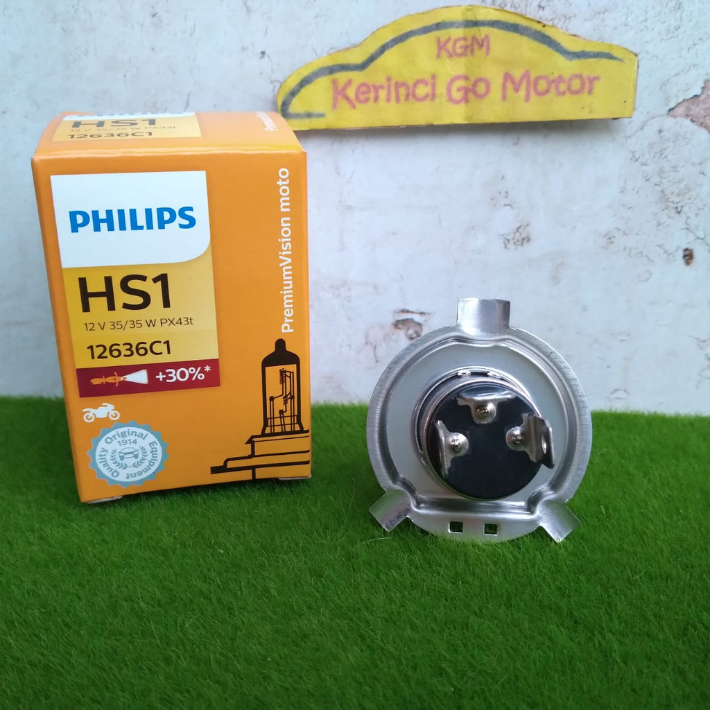 BOHLAM LAMPU MOTOR VIXION HALOGEN PHILIPS HS1 12V 35/35W 12636