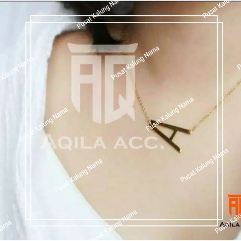 Kalung nama lapis emas kalung nama inisial trend baru kalung nama inisial model terbaru