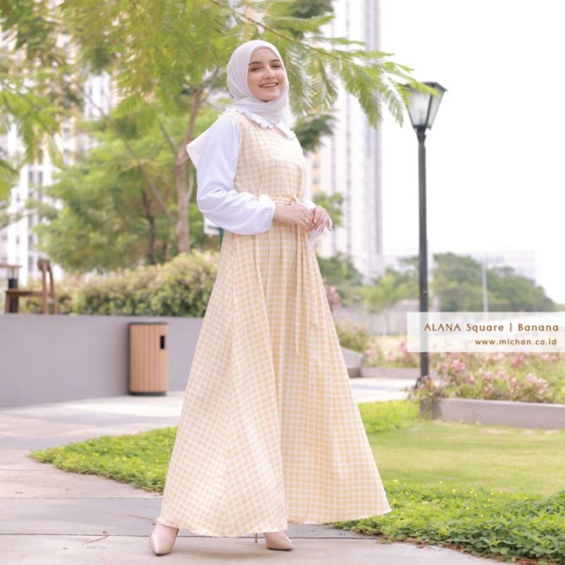 Michan Alana Square Michan Original Baju Muslim Syar'i gamis syar'i baju muslim perempuan baju musli
