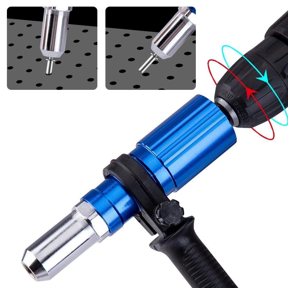 Solighter Rivet Gun Adapter Spare Paw With Wrench Handle Power Drills Aksesoris Untuk Menarik Alat Rivet