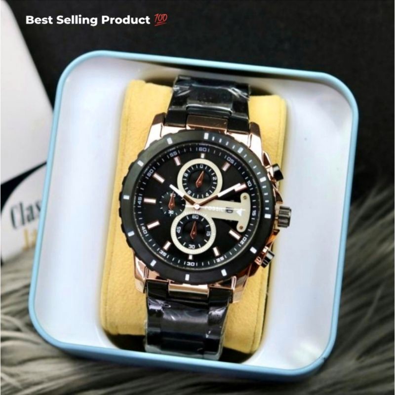 Jam Tangan Pria ES6137 Chrono Variasi dan FREE BOX DAN BATRAI CADANGAN