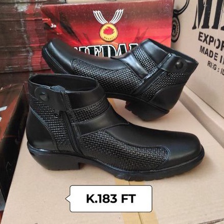 Sepatu kulit pria PDH boots Polri TNI security guard PNS sepatu kerja formal tampil lebih keren