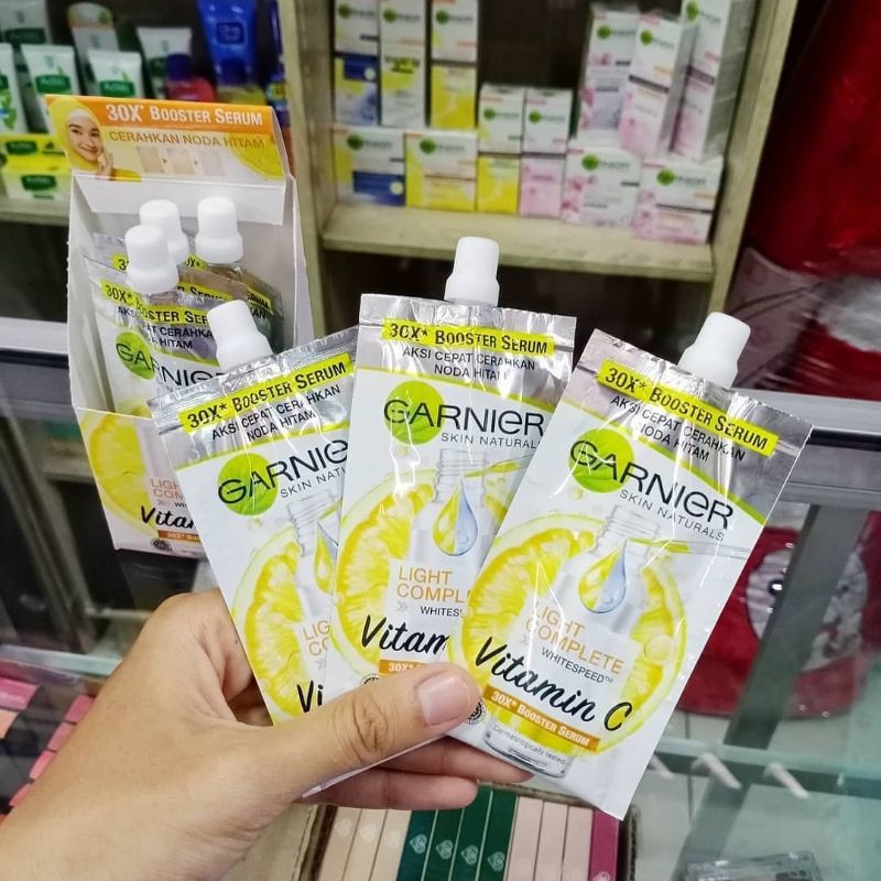 Jual GARNIER BOOSTER SERUM 2VARIANT VITAMIN C dan HYALURON BISA BAYAR
