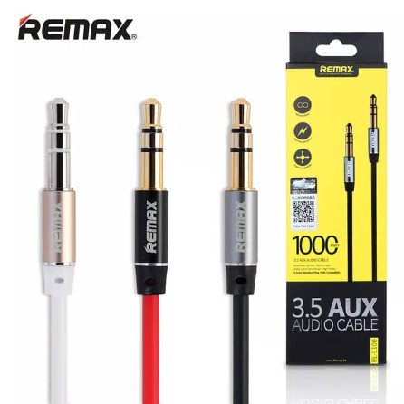 Remax 3.5mm Audio Aux Male RL-L100 1m Kabel Audio Male 1 Meter Cowok Ke Cowok