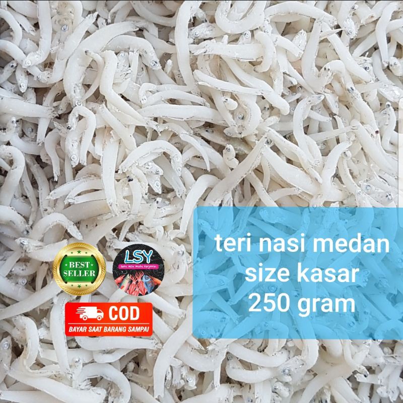 

ikan asin Teri nasi medan super /tn putih/ size jumbo 250gr