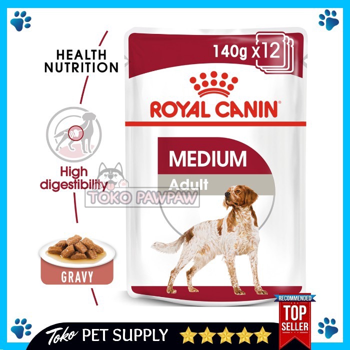 Royal Canin Medium Adult 140gr Dog Food Wetfood Makanan Pakan Anjing Basah Dog Food Basah Wet Food A