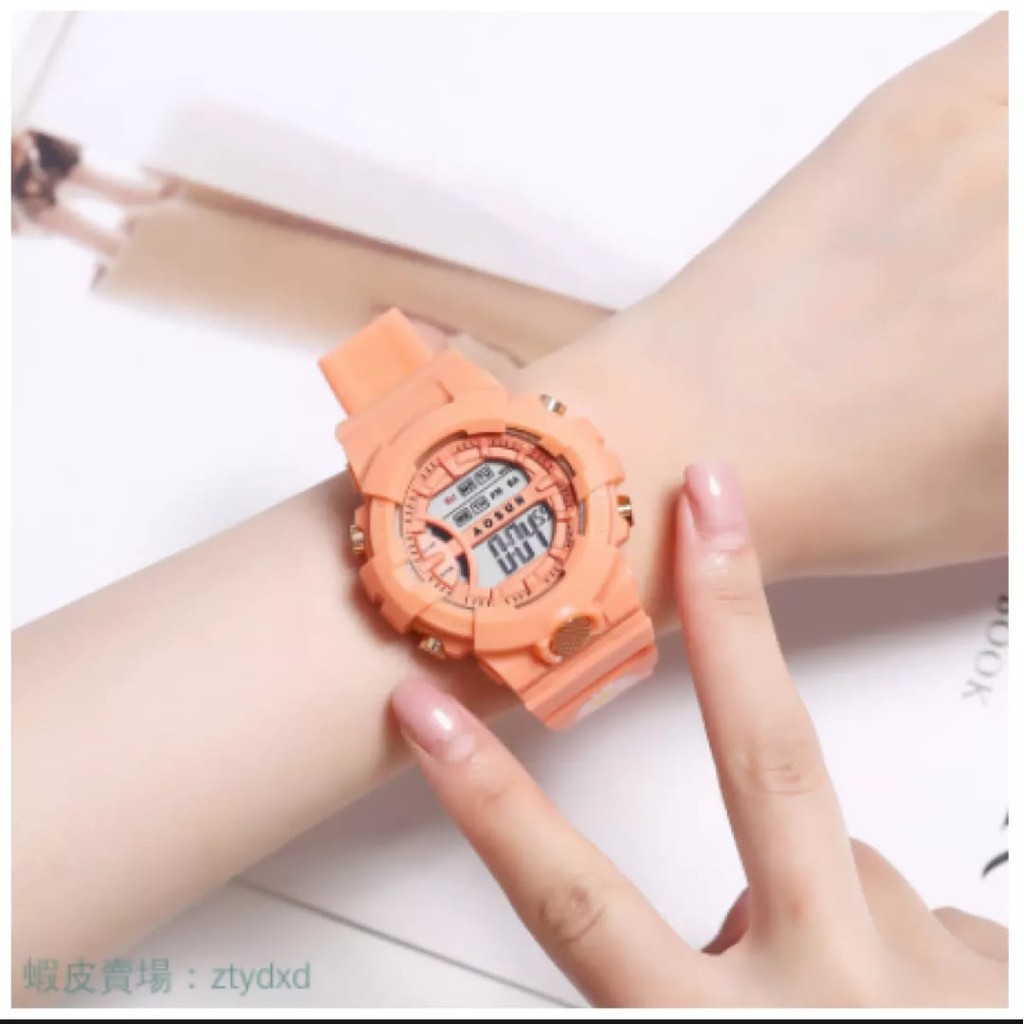 (DG)Jam Tangan Wanita Fashion Aosun Digital Bunga Bulat SS-19