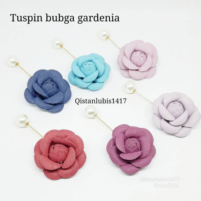 Tuspin bunga gardenia/Suede Rosed