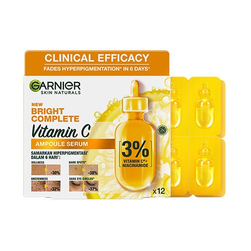 Garnier Bright Complete Ampoule Vitamin C Hiperpigmentasi Serum3x1,5ml