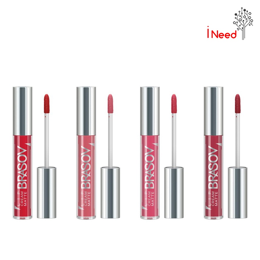 (INEED) BRASOV LIP CREAM MATTE -  LIP CREAM MATTE FREASH &amp; LONG LASTING  BRASOV