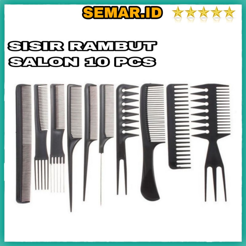 Sisir Rambut Salon Hair Comb 10 Set - YS-254