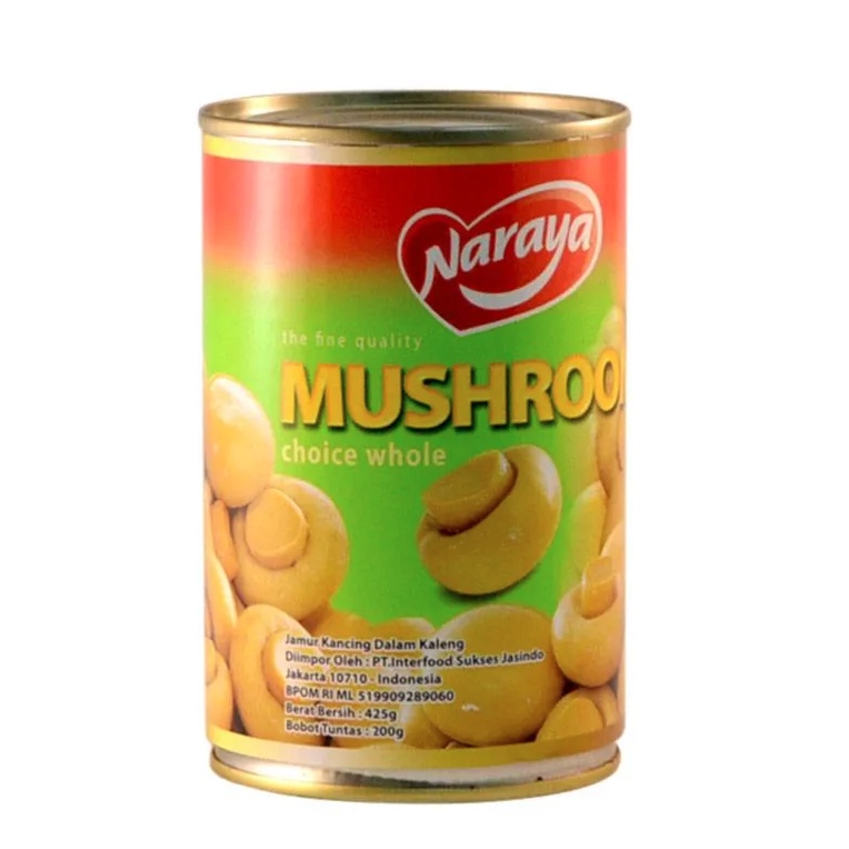 

Naraya Mushroom Jamur Kemasan Kaleng 425gr