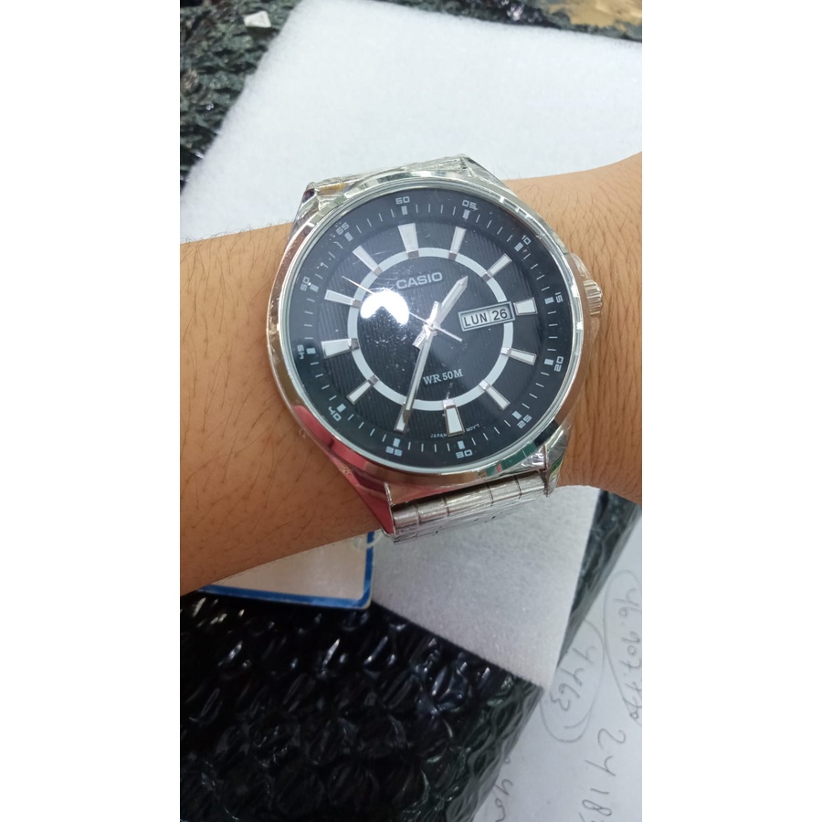 JAM TANGAN PRIA CASIO MTP-E108D-1AVDF ORIGINAL GARANSI 1 TAHUN MURAH