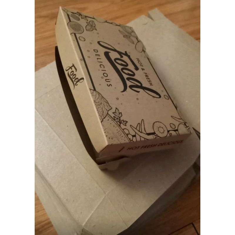 Lunch Box M, Dus Box Ayam Geprek, Lunch Box Kertas Nasi