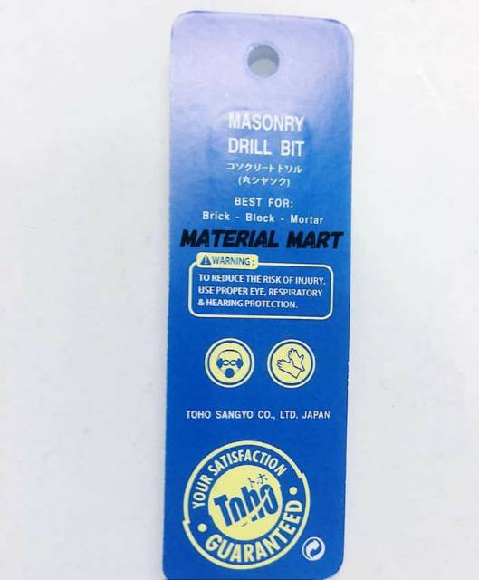 Matabor Beton TOHO 4mm PREMIUM | Masonry Drill Mata Bor 4 mm (ORI) | Material Mart