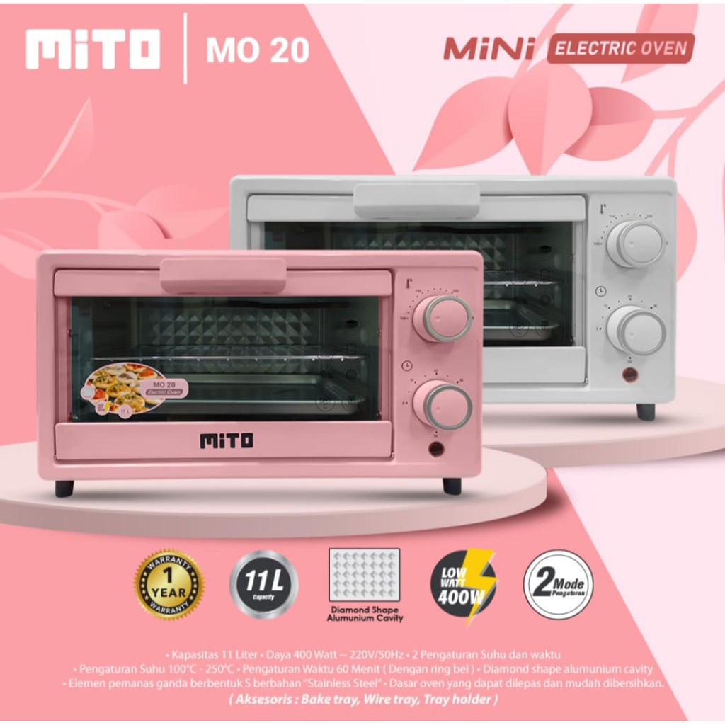 MITO MO 20 MINI ELECTRIC OVEN 11 LITER 400 WATT / MO20