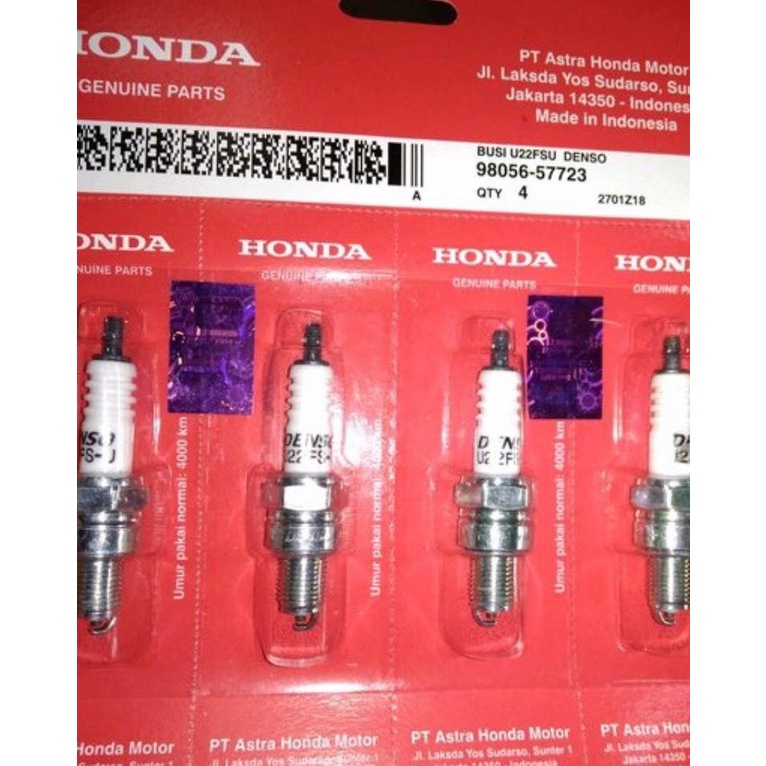 Busi U22FSU Denso Motor Bebek Honda Grand/Smash/Supra