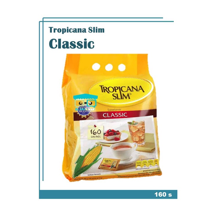 Gula Tropicana Slim Classic Sweetener Grosir 160 Sachet