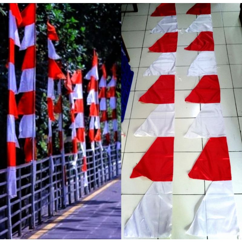 Bendera Umbul Umbul Zigzag 8 Mata Dekorasi HUT RI