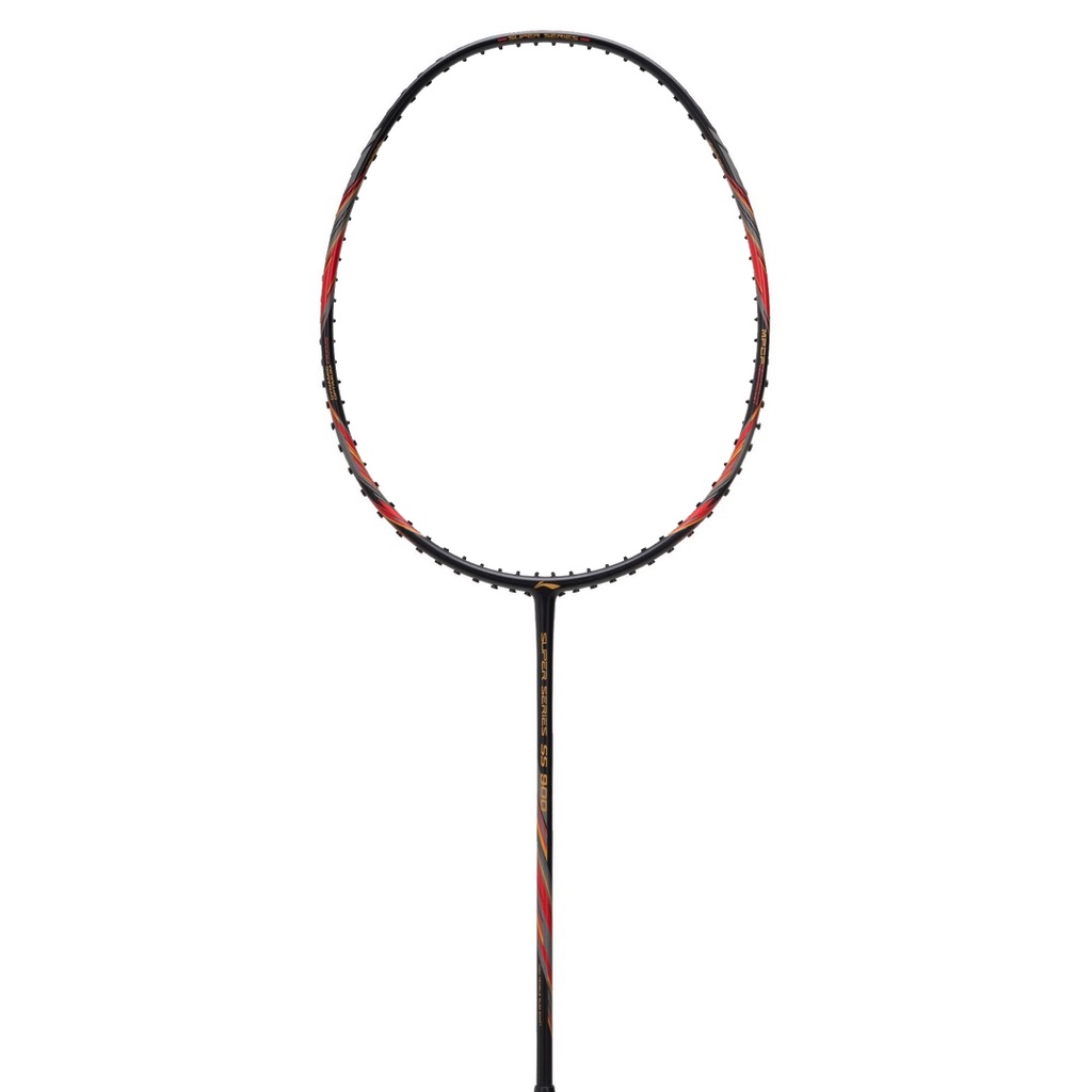 Li-Ning Badminton Racket SS 900 AYPR104-4 Black/Red Bundle String + Grip + Cover + T-Shirt