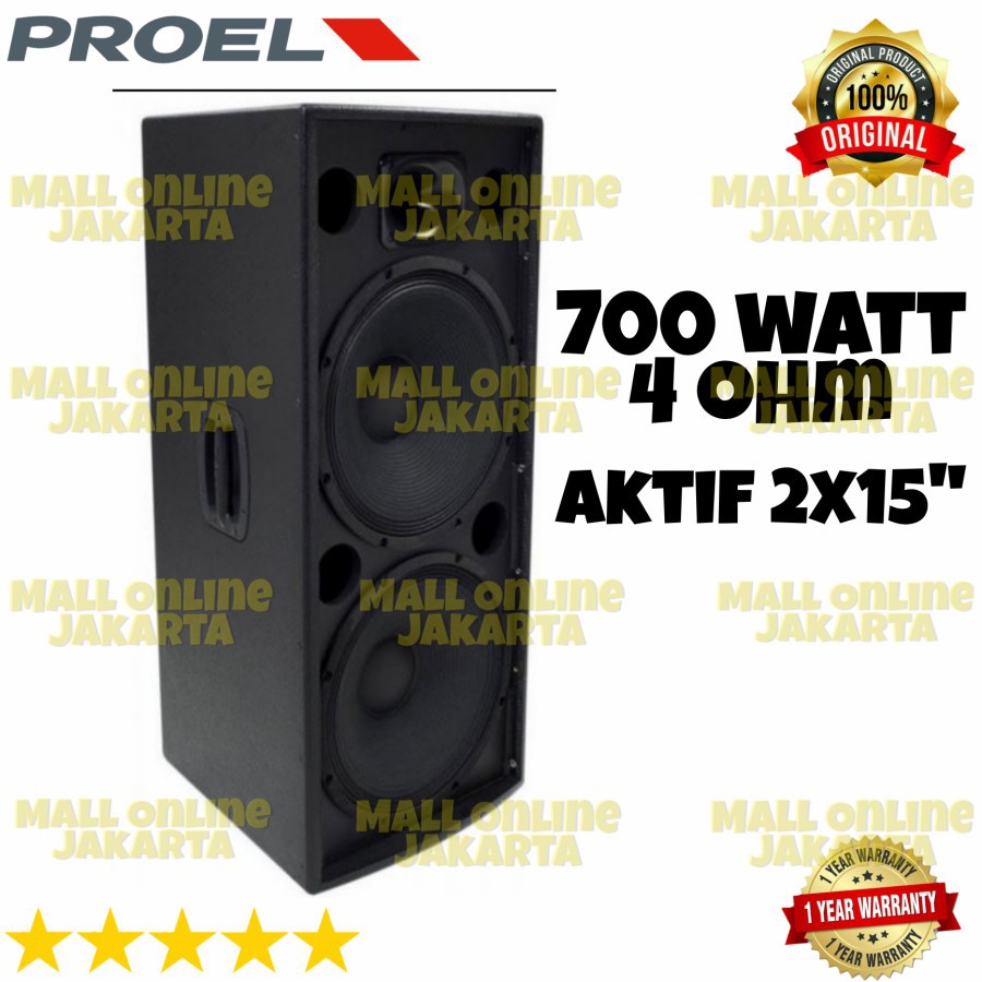 Speaker Aktif double 15 inch Pro ex 215a 700 watt ex 215 ex215a