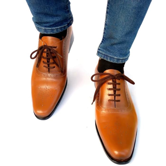 Rasheda Sepatu Kulit Asli Pantofel Pria Formal Lancip L 02 T
