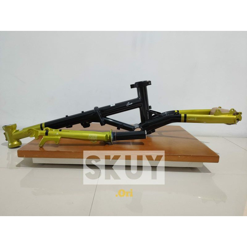 Frame FNHON GUST Edisi Wayang (Gatotkaca) Discbrake bundling Tas Aceoffix Leather