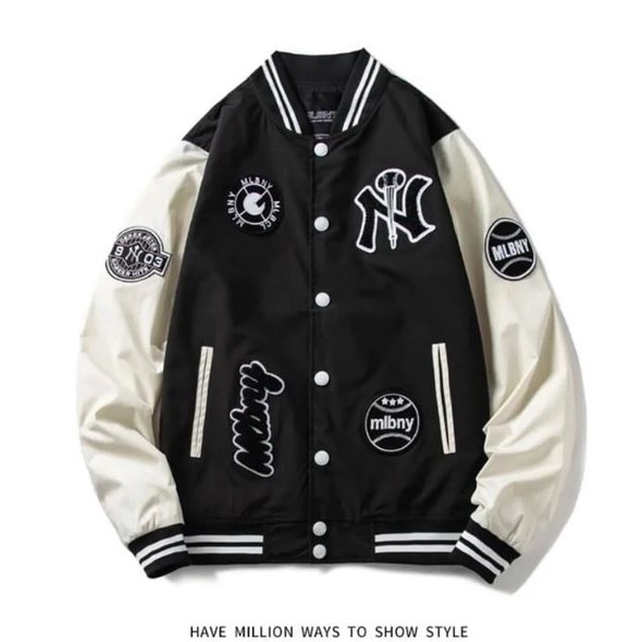 JAKET VARSITY MLB NY BASEBALL - BISBOL KOREAN FASHION - DEWASA ANAK VARSITY JAKET
