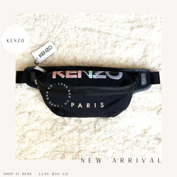 KENZO WAIST BAG BUM BAG LOGO MULTICOLOR 100% ORIGINAL HFD54165D