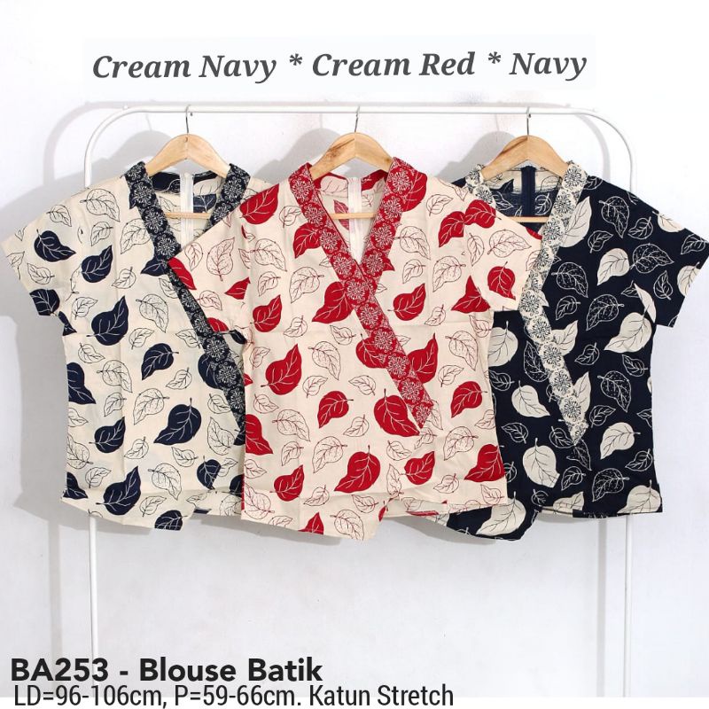 BLOUSE ROSI BATIK MODERN ATASAN WANITA KERJA KANTOR 253 BAJU CEWEK MURAH