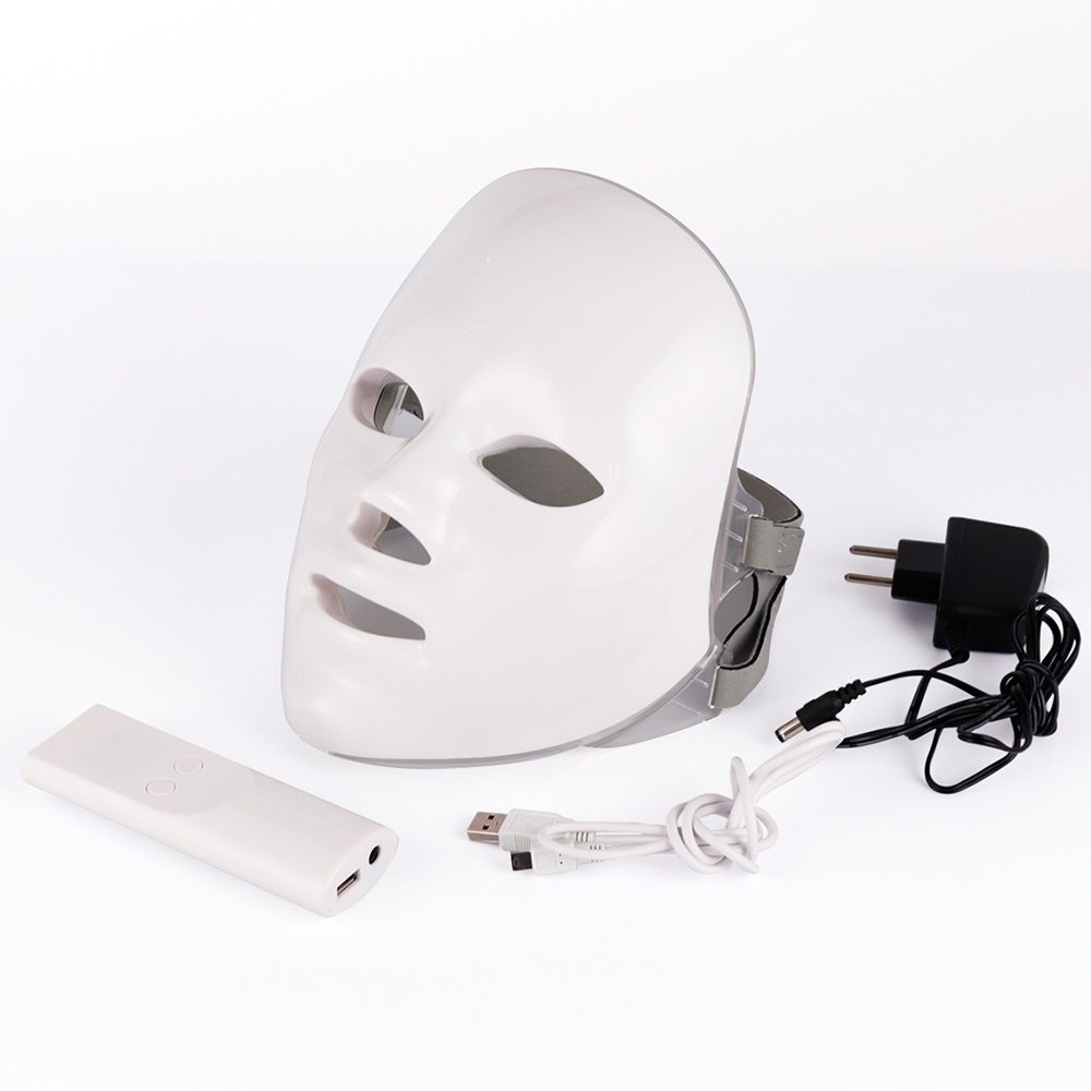 Masker Wajah LED Phototeraphy Facial Beauty Mask - AL07 - White