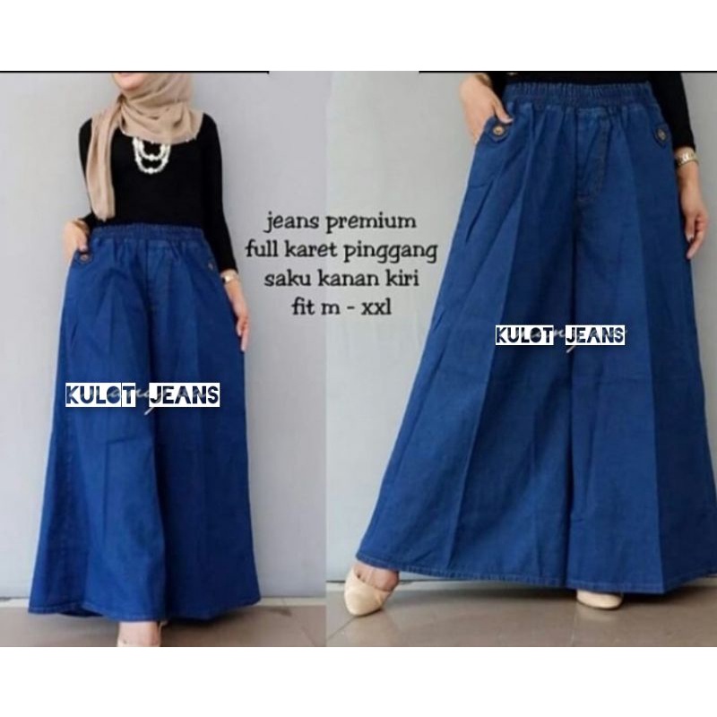 Rok Kulot Jeans Komprang