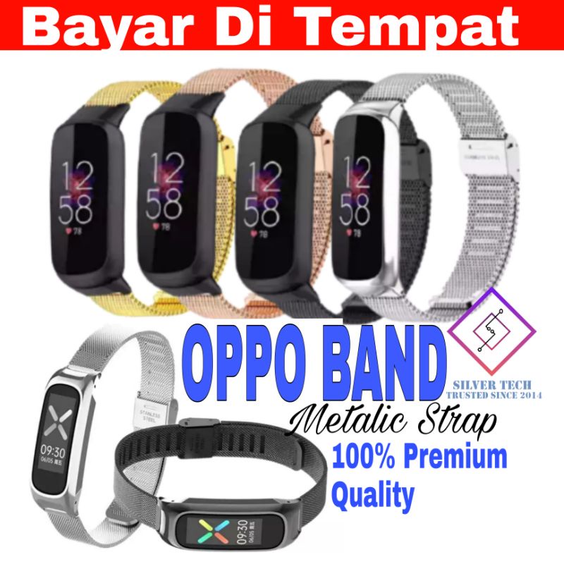 Silvertech Strap Metalic OPPO Band Tali Pengganti OPPO Band Berbahan Metal Magnetic Strap OPPO