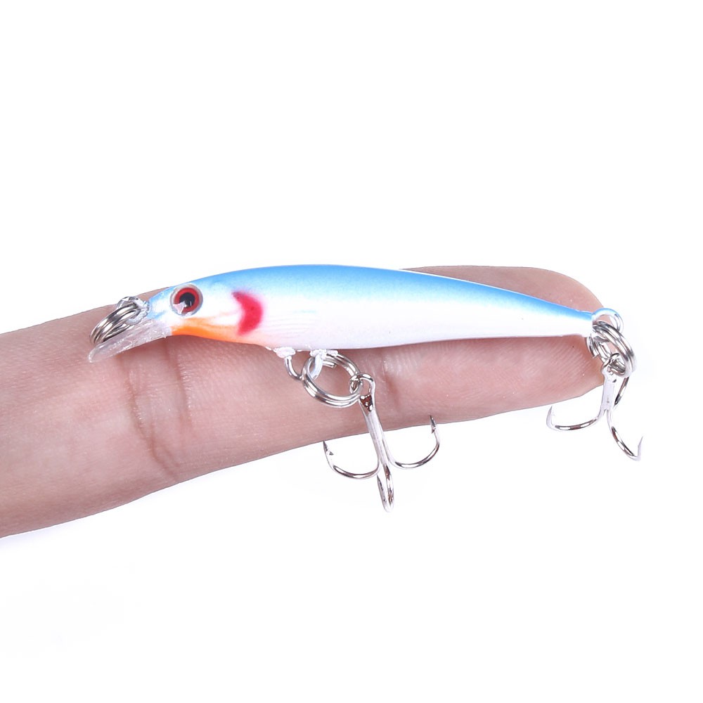 HENGJIA 8Pcs 5.0cm/2.2g Mini Pencil Minnow Umpan Pancing Topwater Swimbait Fishing Lure Ikan Bass