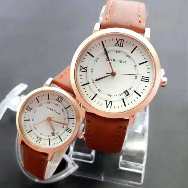 JAM TANGAN COUPLE CARTIER PASANGAN tambah romantis Keren Analog