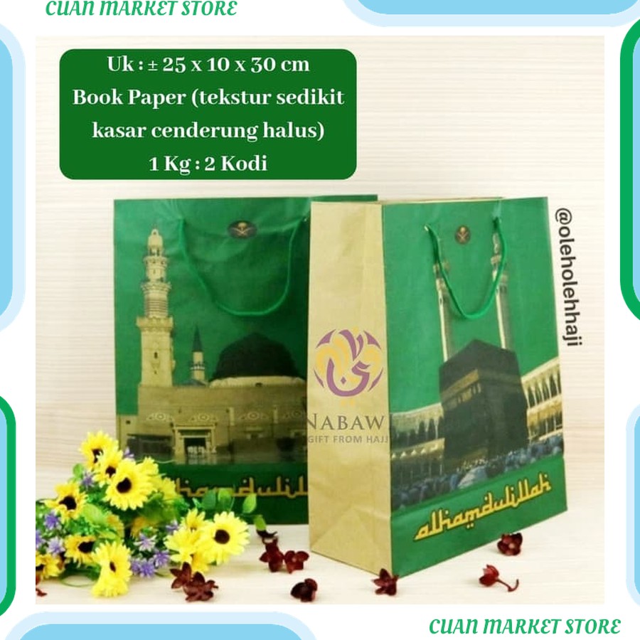 

Paper Bag Haji Besar / Tas Kertas / Tas Souvenir Haji / Oleh Oleh Haji Kualitas Premium