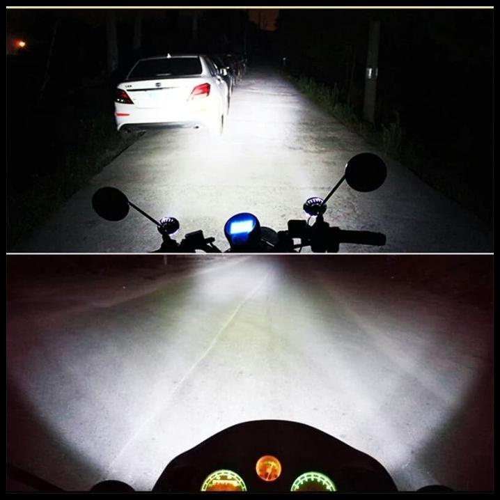 Lampu Sorot Tambahan Stang Motor Led 18 Watt