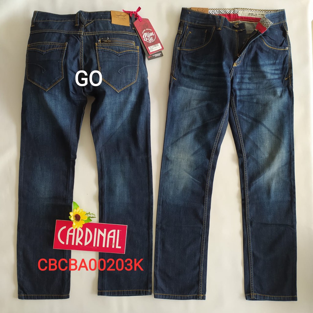 gof 32 CARDINAL CBCBA Celana Panjang Jeans Reguler Fit Slim Fit Straight Slim Bawahan Laki Dewasa