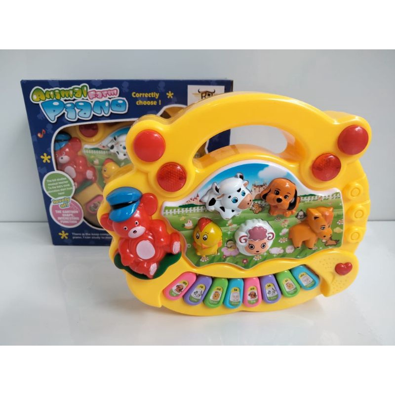 Animal Farm Piano Mainan Edukasi Music dan lampu BRO 1262