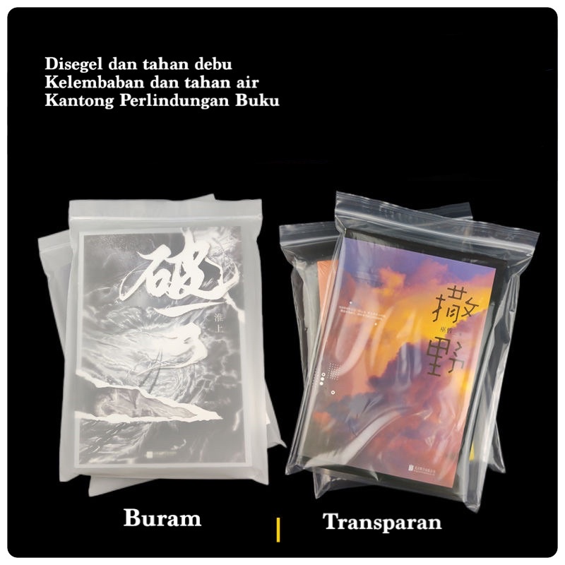

[Ready Stock] Kantong Pelindung Buku Novel Komik 20x28cm | Plastik Klip | Plastik Ziplock Clip