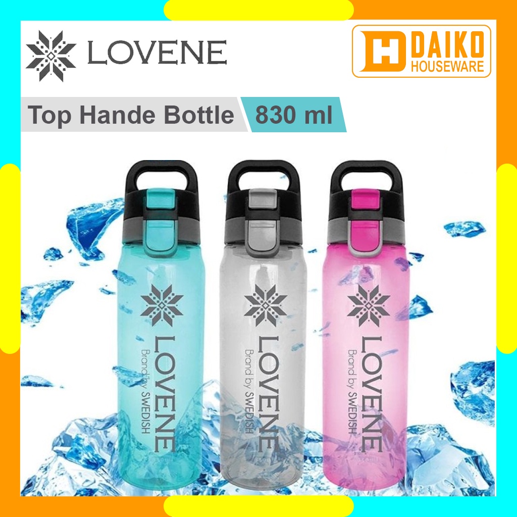 Botol Minum Lovene 830 ML - Water Bottle Top Handle Multi Color