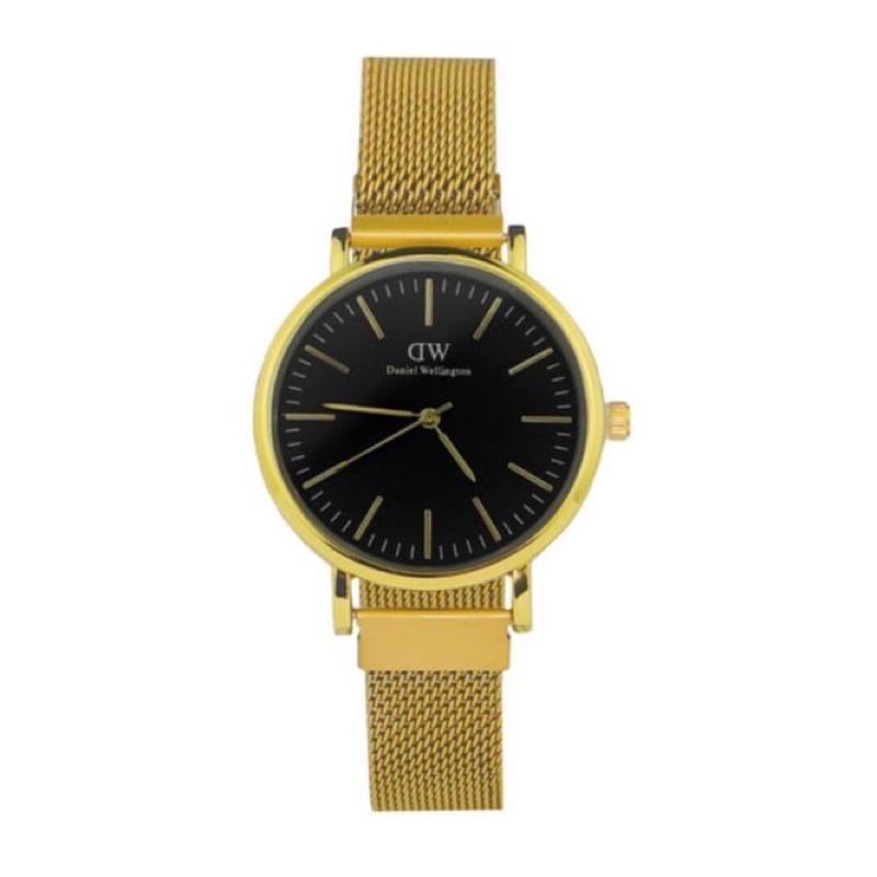 FREE BATERAI Jam Tangan Wanita Best Seller-GOLD HITAM