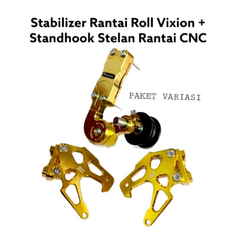 stabilizer rantai tensioner penahan rantai plus standhook/Satria Fu old new Vixion Old New Verza Sonic CB CBR Megapro Dill