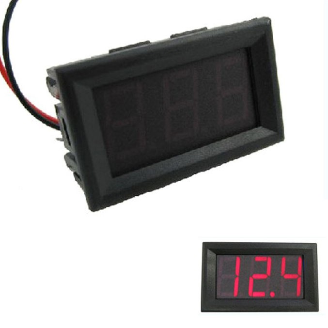 ATORCH Alat Pengukur Tegangan Listrik Voltmeter LED - Black