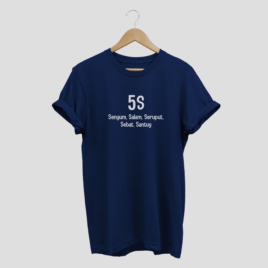 KAOS KATA KATA LUCU 5S SENYUM SAPA SRUPUT SEBAT SANTUY BAJU T SHIRT CUSTEM KATA BIG SIZE